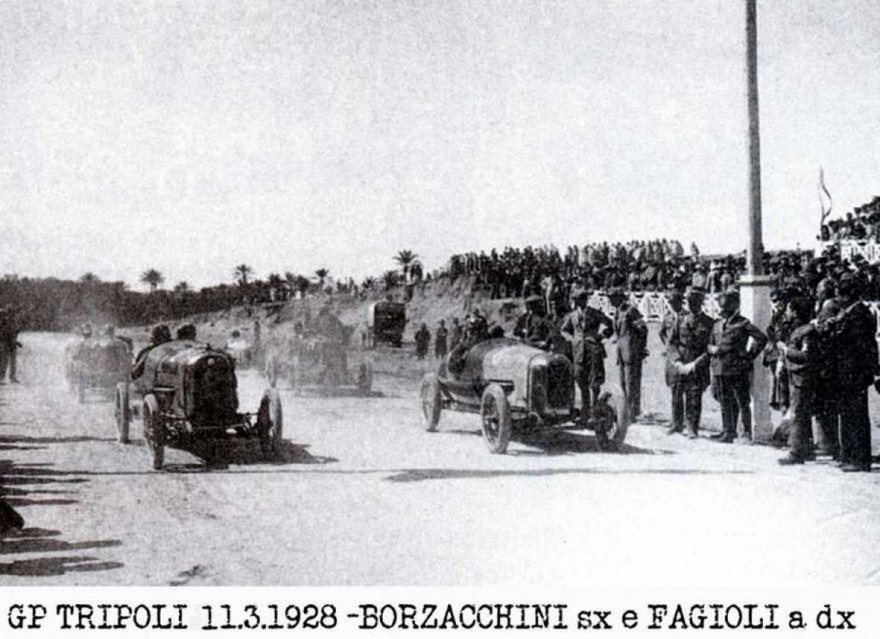 Tripoli, Borzacchin, Fagioli, Nuvolari, Materassi, Talbot, Bugatti, reclamo