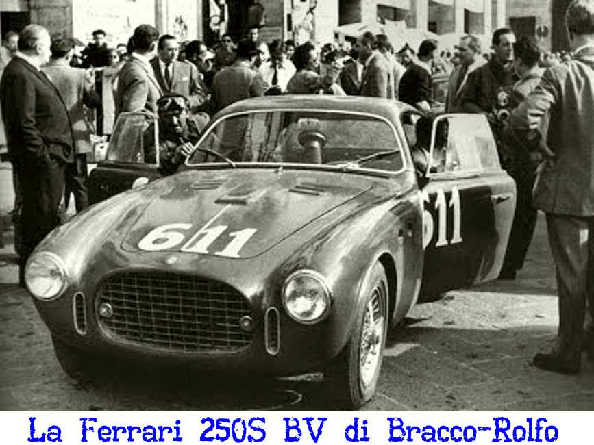 Bracco-Rolfo al via della Mille Miglia del 1952