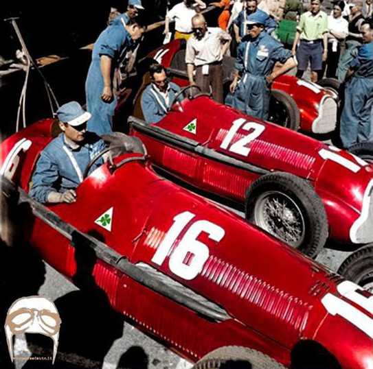 "Tre effe", Fagioli, Fangio, Farina, Alfetta,1548, GP,Svizzera, 1950